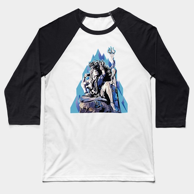 Lord Shiva Mahadev Azhimala Hindu Maha Shivratri Baseball T-Shirt by alltheprints